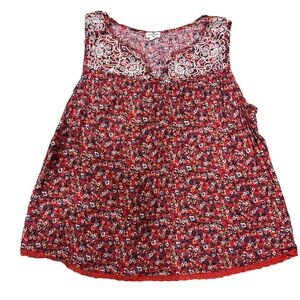 Women's Mason Belle Floral Sleeveless Shirt/Tank Top XL Lightweight